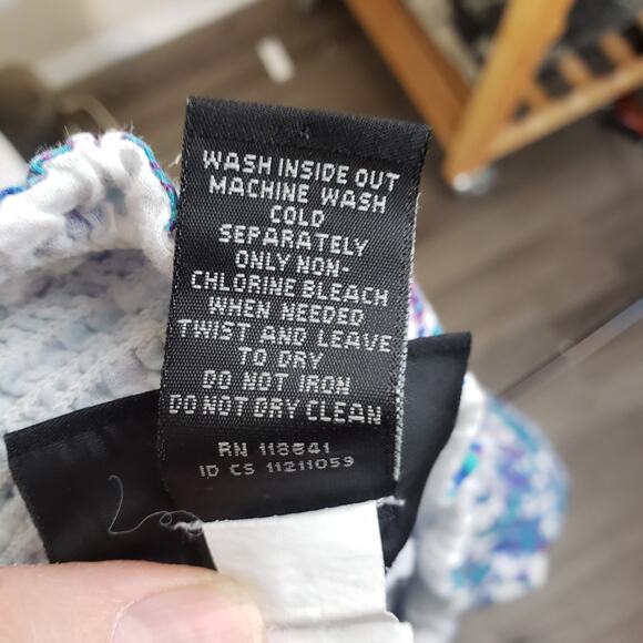 Lane Bryant 18/20 Womens Gypsy Peasant Sequined Maxi Skirt Blue Floral Boho - Picture 7 of 7